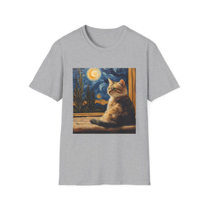 Starry Night Cat T-shirt