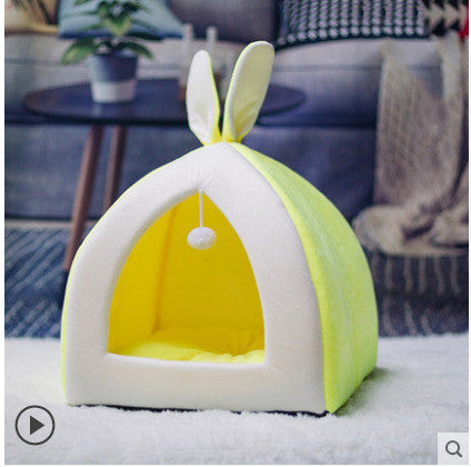 Cute Bunny Ear Cat House