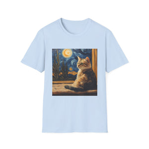 Starry Night Cat T-shirt