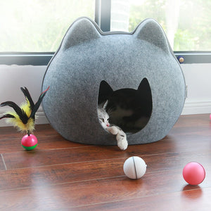 Felt Kitty Cat House