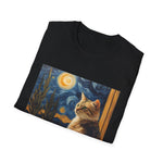 Starry Night Cat T-shirt