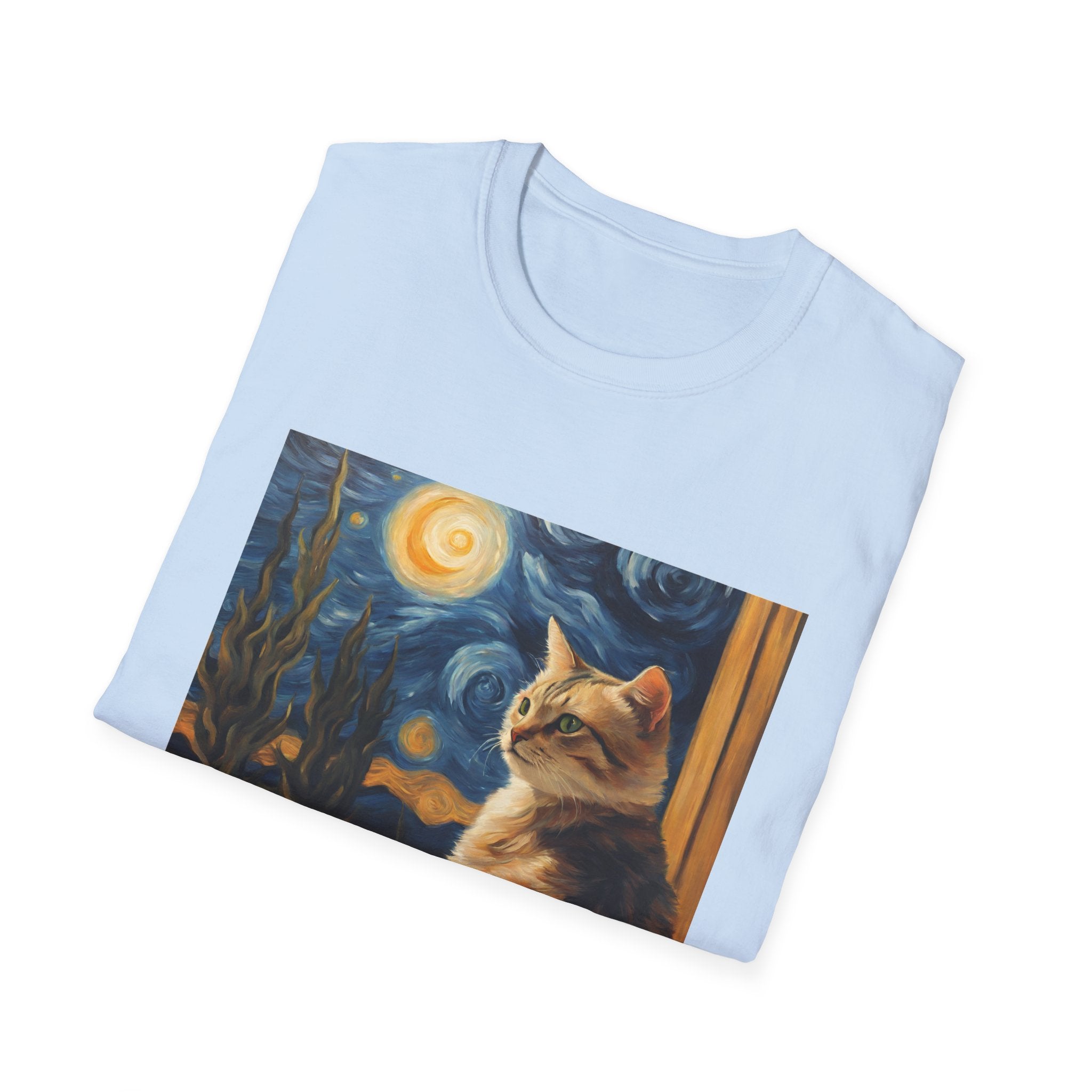 Starry Night Cat T-shirt