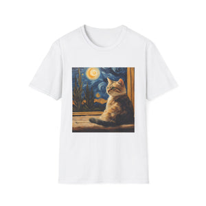 Starry Night Cat T-shirt