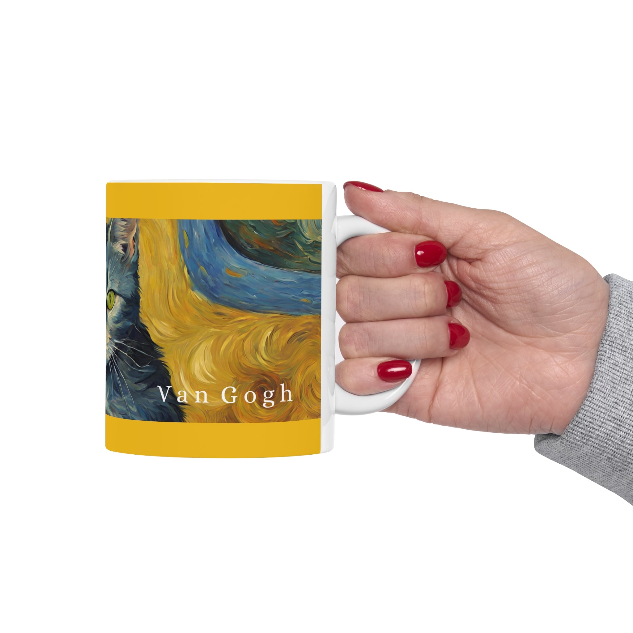 Cat Van Gogh Mug 11oz