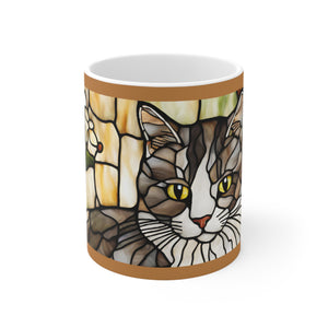 Stained Glass Cat Mug