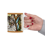 Stained Glass Cat Mug