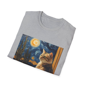 Starry Night Cat T-shirt