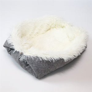 Fluffy Convertible Cat Bed