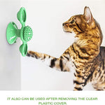 Interactive Cat Toy Windmill Portable Scratch Hair Brush Grooming Shedding Massage Suction Cup Catnip Cats Puzzle Training Toy