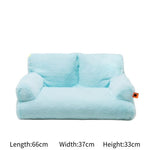 Luxury Fur Summertime Pet Cat Nest Sofa Modern Puppy Small Animal Kitten Dog Bed Couch Cushion Bedding Indoor Kennel House 2023