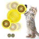 Interactive Cat Toy Windmill Portable Scratch Hair Brush Grooming Shedding Massage Suction Cup Catnip Cats Puzzle Training Toy